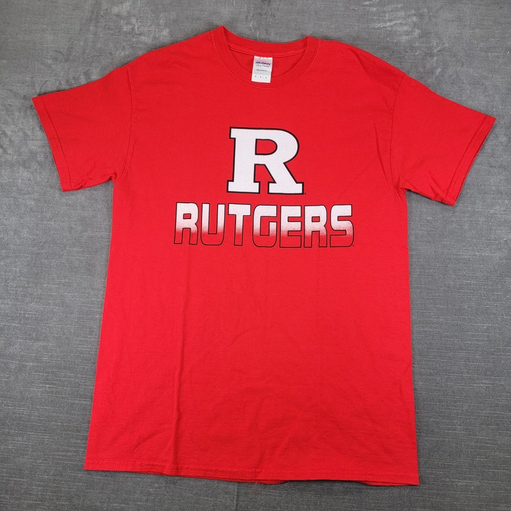 Gildan Y2K Rutgers University Scarlet Knights Red Graphic‎ T-Shirt Mens Medium